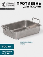 Противень для подачи Hanna Knövell Vanha, 17.5×11.5×5.3 см, нержавеющая сталь, серебристый - Фото 1