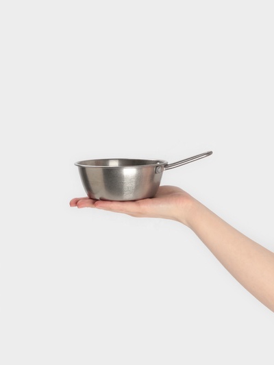 Сотейник для подачи Hanna Knövell Vanha, 500 мл, d=13.3 см, нержавеющая сталь, серебристый