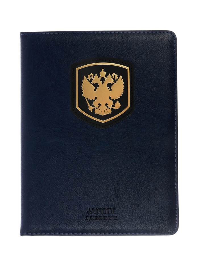 Дневник школьный для 1-11 классов, deVENTE «Герб», искусственная кожа, синий - Фото 1