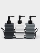 Набор дозаторов для ванной SAVANNA «Геометрия», 3 предмета с подставкой - Фото 2