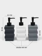 Набор дозаторов для ванной SAVANNA «Геометрия», 3 предмета с подставкой - Фото 3