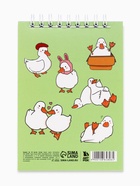 Блокнот А6, 40 л. на гребне, мягкая обложка «Гуси» - Фото 4