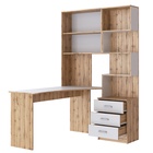 Стол компьютерный №1, левый, 1280×2000×1450 мм, цвет дуб вотан/белый - Фото 2