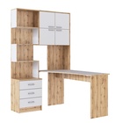 Стол компьютерный №1, правый, 1280×2000×1450 мм, цвет дуб вотан/белый - Фото 4