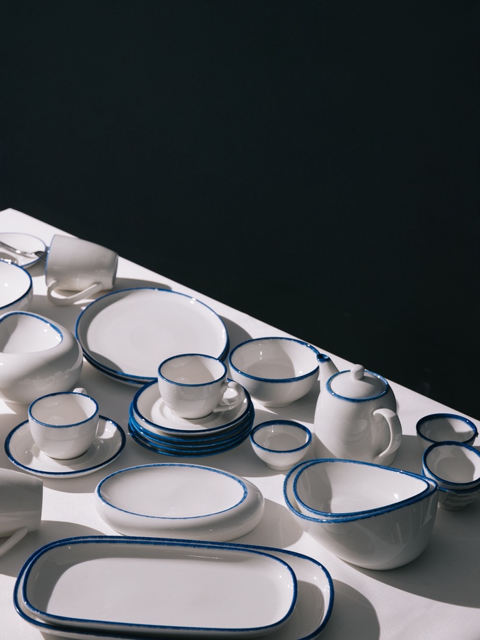 Тарелка обеденная Magistro Blue Lagoon, d=25.8 см, фарфор, белая - фото 118588493