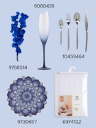 Салатник Magistro Blue Lagoon, 550 мл, 18.1×14.2 см, фарфор, белый 10783085 - фото 319802865