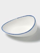 Салатник Magistro Blue Lagoon, 450 мл, 22.3×17×9 см, фарфор, белый, синий - Фото 2