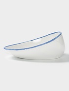 Салатник Magistro Blue Lagoon, 450 мл, 22.3×17×9 см, фарфор, белый, синий - Фото 3