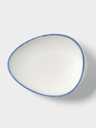 Салатник Magistro Blue Lagoon, 450 мл, 22.3×17×9 см, фарфор, белый, синий - Фото 4