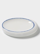 Блюдо сервировочное Magistro Blue Lagoon, 21×14.4×3.5 см, фарфор, белое - Фото 2