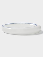 Блюдо сервировочное Magistro Blue Lagoon, 21×14.4×3.5 см, фарфор, белое - Фото 3