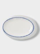 Блюдо сервировочное Magistro Blue Lagoon, 21×14.4×3.5 см, фарфор, белое - Фото 4