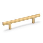 УЦЕНКА Ручка рейлинг ТУНДРА, облегчённая, d=12 мм, м/о 96/150 мм, внеш ножка, цвет золото - Фото 1