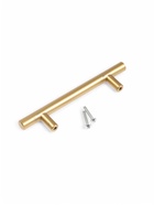 УЦЕНКА Ручка рейлинг ТУНДРА, облегчённая, d=12 мм, м/о 96/150 мм, внеш ножка, цвет золото - Фото 12