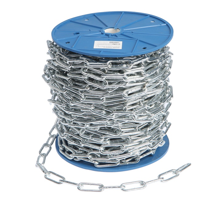 УЦЕНКА Цепь длиннозвенная ТУНДРА krep, DIN763, диаметр 5 мм, сварная, оцинкованная, 40 м - Фото 1