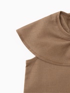 Платье для девочки, MINAKU: linen summer, коричневое, рост 116 см - Фото 6