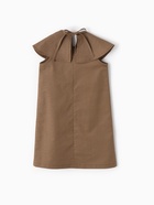 Платье для девочки, MINAKU: linen summer, коричневое, рост 122 см - Фото 10