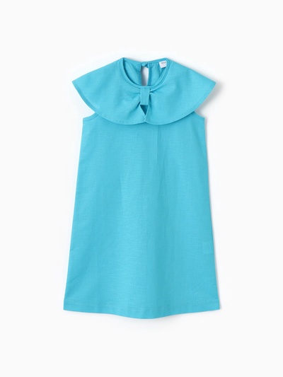 Платье для девочки, MINAKU: linen summer, голубое, рост 98 см