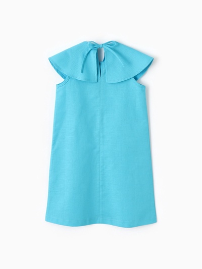 Платье для девочки, MINAKU: linen summer, голубое, рост 98 см