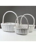 УЦЕНКА Набор корзин плетёных, 42×34×16/41 см; 37×30×14/36 см; 30×23×13/31 см; 3 шт., ива - Фото 1