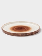 Тарелка Magistro Wood, d=25.3 см, фарфор, коричневая - Фото 2