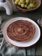 Блюдо для подачи Magistro Wood, 16×14×0.6 см, фарфор, коричневое 10663049 - фото 319909064