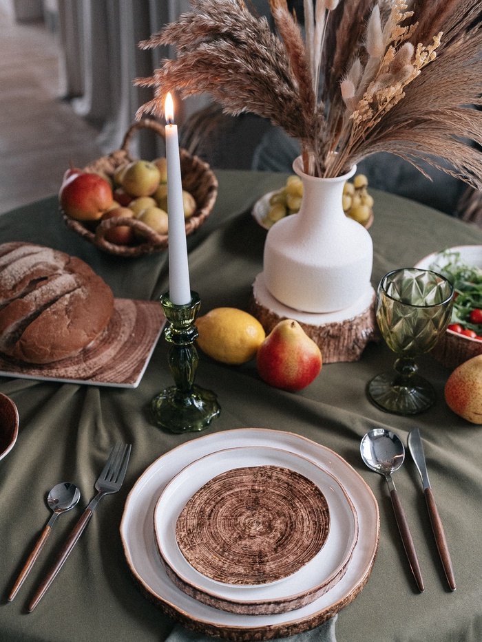 Тарелка Magistro Wood, d=20 см, фарфор, коричневая - фото 117477408