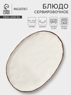 Блюдо сервировочное Magistro Alpine Frost, 33×22.8×2.5 см, овальное, фарфор, белое - Фото 1