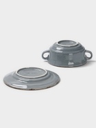 Бульонница с блюдцем Magistro Alpine Frost, 250 мл, фарфор, синяя 10663085 - фото 319648479