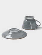 Чайная пара Magistro Alpine Frost, 2 предмета: чашка 245 мл, блюдце d=15 см, голубовато-серый - Фото 5