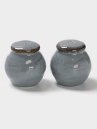 Набор для специй Magistro Alpine Frost, 2 предмета: перечница, солонка, 80 мл, 5×6 см, фарфор, голубовато-серый - Фото 2