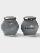 Набор для специй Magistro Alpine Frost, 2 предмета: перечница, солонка, 80 мл, 5×6 см, фарфор, голубовато-серый - Фото 5