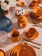 Чайная пара Magistro Potter, 2 предмета: чашка 250 мл, блюдце d=15.3 см, фарфор, оранжевая - Фото 9