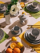 Чайная пара Magistro Potter, 2 предмета: чашка 250 мл, блюдце d=15.3 см, фарфор, светло-серая - Фото 7