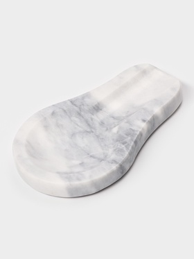 Подставка под ложку Magistro Marble, мрамор, белая