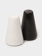 Набор для специй Magistro Black&White, 2 предмета: солонка, перечница, мрамор, белый, чёрный - Фото 2