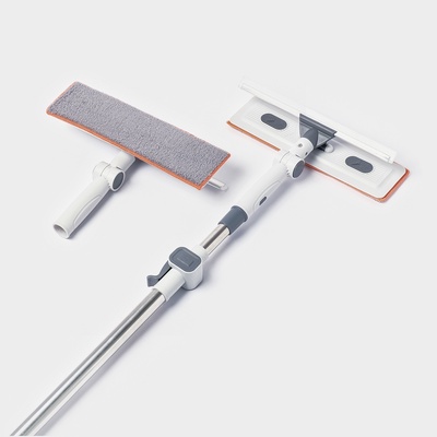 Оконная швабра с креплением на липучке 30×8 см, длина 103-145 см, 2 насадки, 45+180 поворот