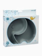 Силиконовая тарелка секционная детская, серая 10796881