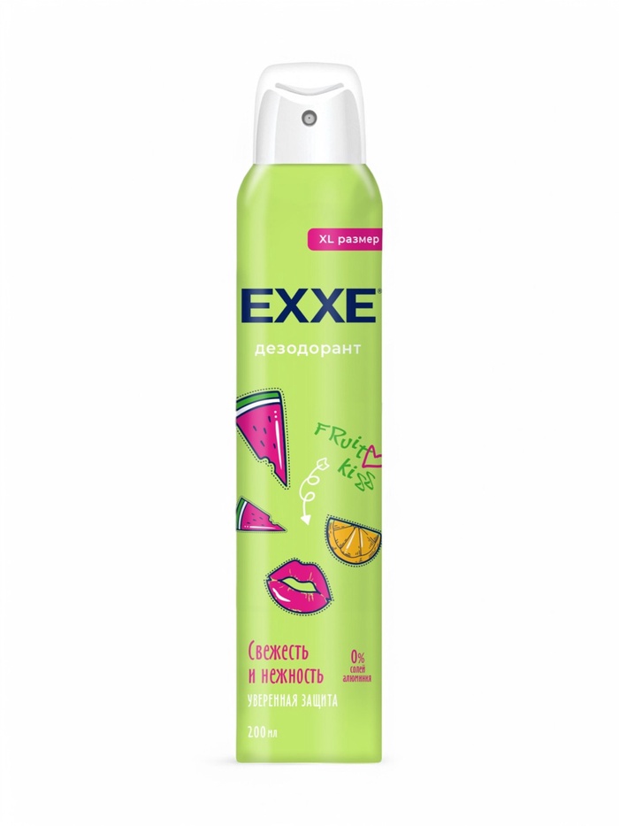 Женский дезодорант-аэрозоль EXXE свежесть и нежность Fruit kiss, 200 мл - Фото 1