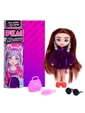 {{photo.Alt || photo.Description || 'УЦЕНКА Кукла-сюрприз «Яркая малышка» с аксессуарами, в тубусе'}}