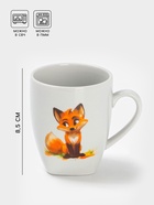 Кружка детская Дулевский фарфор «Лисичка», 210 мл, белая - Фото 2