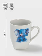 Кружка детская Дулевский фарфор «Слоник», 210 мл, белая - Фото 2