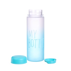 Бутылка для воды, напитков, спортивная, в школу, 500 мл, My bottle,19.5 х 6 см, голубая