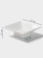 Соусник Hanna Knövell, 40 мл, 7.6 см, для соевого соуса, фарфор, белый - Фото 2