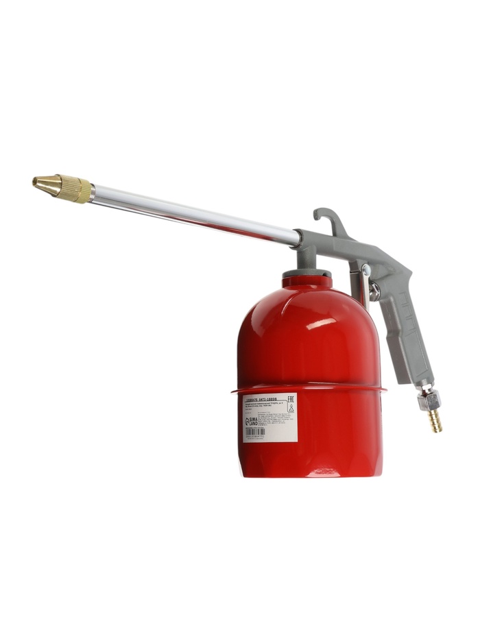 Моющий пистолет пневматический ТУНДРА, до 5 бар, бачок 0.9 литра - Фото 1