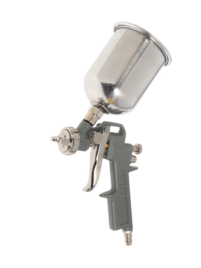 Краскораспылитель пневматический ТУНДРА, до 4 бар, сопло 1.5 мм, верхний бачок 0.6 л - Фото 1