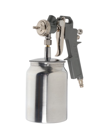 Краскораспылитель пневматический ТУНДРА, до 4 бар, сопло 1.5 мм, нижний бачок 1 л