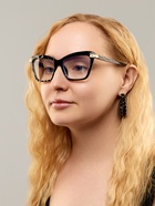 Очки женские имиджевые, прозрачные,14 см × 13.8 см, дужка 13.7 см, линза 3.7×5.2 см - Фото 1