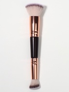 Кисть для макияжа 2в1, 14 см, чёрный/бежевый - Фото 2