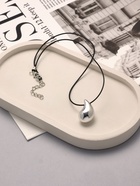 Кулон на шнурке «Капля» тренд, цвет серебро, 40 см - фото 808822034